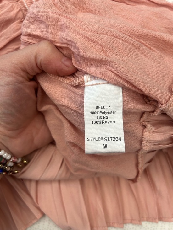 Pants Store Strapless Blouson Tiered Mini Dress - Pink - Picture 8 of 9